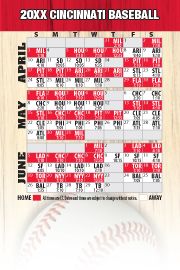 Magnetic Business Card Real Estate Baseball Schedules  |Realtor Tools